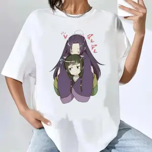 Beyaz Kusuriya Hiçbir Hitorigoto Maomao Kawaii Karikatür Tshirt Anime Este