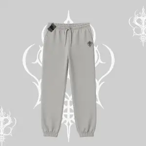 Beyaz Lastikli Eşofman Altı Özel logolu