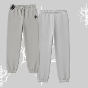 Beyaz Lastikli Eşofman Altı Özel logolu