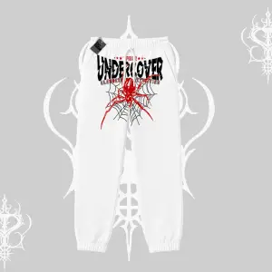 Beyaz Lastikli Eşofman Altı Spider Undercover