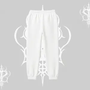 Beyaz Lastikli Eşofman Altı Vampir Dış