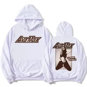 Beyaz Lovin Myself Hoodie Ava Max Tıklamayın Oyun Albümü l