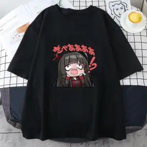 Beyaz Mavi Arşiv Tsurugi lu Baskı Anime Tshirt Yaz O-Boyun T G