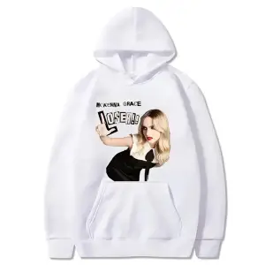 Beyaz Mckgrace Grace LOSER! Hoodie bahar sonbahar moda rahat T