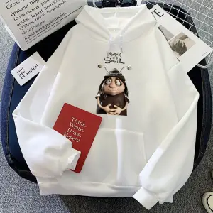 Beyaz Memoir of A Snail Movie Printing Hoodies Funny Cartoon Graphic Unisex