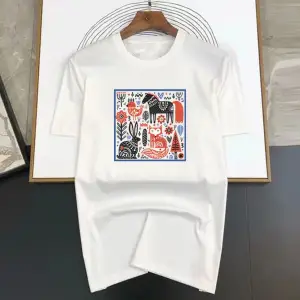 Beyaz Merhaba Dünya Yaz Trendy Gevşek Kodu İtiraf Eğlenceli Çift Yarım Koll