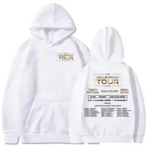 Beyaz Millennium Tour Grafik Funko Pop Moda SonbaharVintage Mole