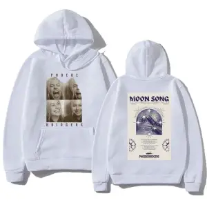 Beyaz Moda rahat Hoodies Phoebe bripocket Indie halk Unisex Hoody ile boy yönlü y