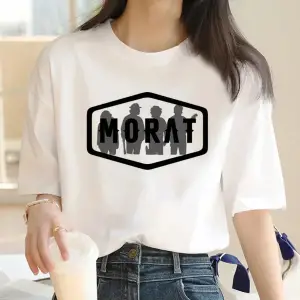 Beyaz Morat yaz tasarımcı Tshirt grafik komik Streetwear giysi kıyafetleri