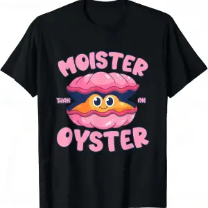 Beyaz Nem Bir İstiridye Komik Baskılı Mizah Bivalve Shucking Gevşek Harajuku Kad