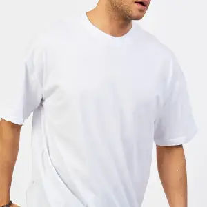 Beyaz Oversize Düz T-shirt