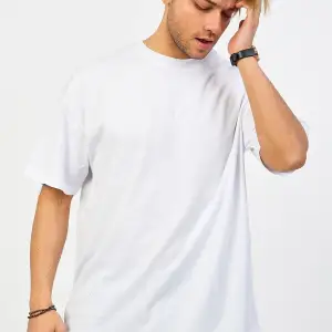 Beyaz Oversize Düz T-shirt