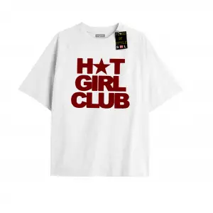 Beyaz Oversize T-shirt gırl Özel tasarım