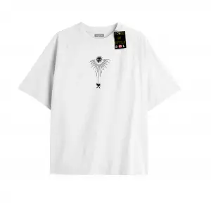 Beyaz Oversize T-shirt göz tasarım Özel tasarım