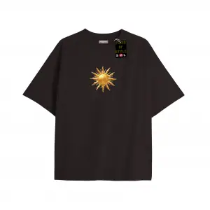 Beyaz Oversize T-shirt güneş Özel tasarım