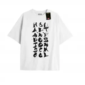 Beyaz Oversize T-shirt harf Özel tasarım