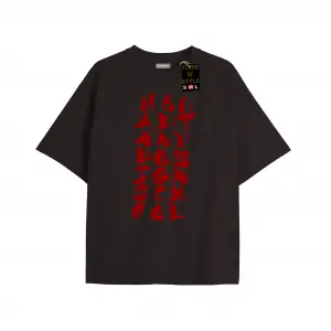 Beyaz Oversize T-shirt harf Özel tasarım