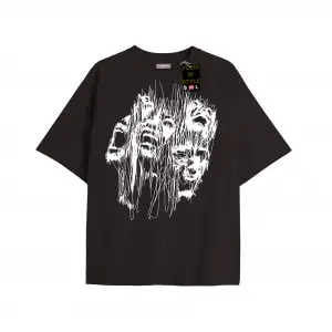 Beyaz Oversize T-shirt hayaletyüzler Özel tasarım