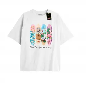 Beyaz Oversize T-shirt helosummer Özel tasarım