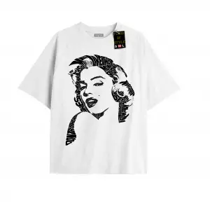 Beyaz Oversize T-shirt kız Özel tasarım