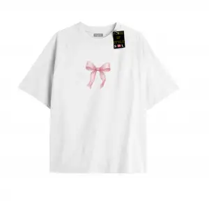 Beyaz Oversize T-shirt kurdale minimal Özel tasarım