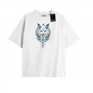 Beyaz Oversize T-shirt kurt Özel tasarım