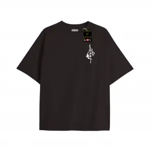 Beyaz Oversize T-shirt minimal balık Özel tasarım