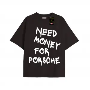 Beyaz Oversize T-shirt money Özel tasarım
