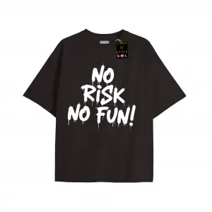 Beyaz Oversize T-shirt norisknofun Özel tasarım