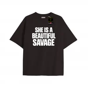 Beyaz Oversize T-shirt o güzel ve vahşi kadın Özel tasarım