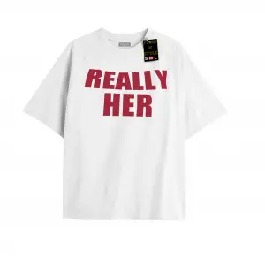 Beyaz Oversize T-shirt reallyher Özel tasarım