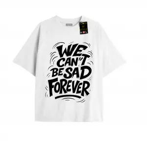 Beyaz Oversize T-shirt sonsuzadek Özel tasarım