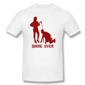 Beyaz Oyun Bitti Gelin Damat Bekarlığa Veda Partisi Komik Tshirt Cam