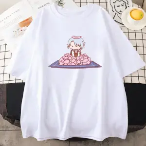 Beyaz Oyun Genshin Etki Kamisato Ayato ve Thoma Yaz Kawaii Karikatür