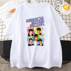 Beyaz Pop müzik NKOTB bant -gömlek yeni çocuklar blok grafik lar/erkekler Tees C