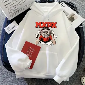 Beyaz Punk Rock Band MxPx Hoodies komik karikatür grafik Winter deras Hip Hop larerke