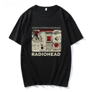 Beyaz Radiohead Vintage Hip Hop Rock Grubu Müzik Hayranları Komik Baskılar e
