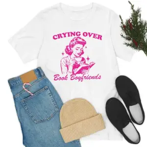 Beyaz Retro Komik Fantezi Romantizm Okuyucu Sevimli Roman Bookish Vintage Kit