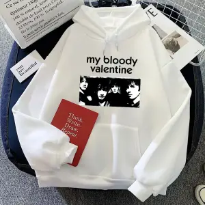 Beyaz Rock Band benim kanlı sevgililer Hoodies Ropa De Mujer Soft