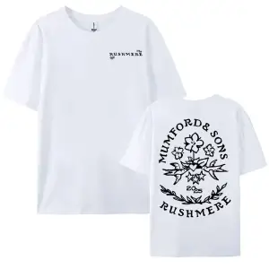 Beyaz RUSHMERE Albümü Grafik Halk Rock Grubu Mumford ve Sons Baskı leri Er