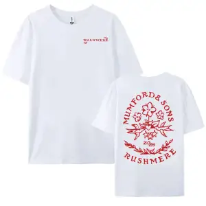 Beyaz RUSHMERE Albümü Grafik Halk Rock Grubu Mumford ve Sons Baskı leri Er