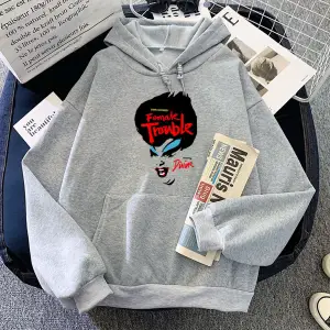 Beyaz Siyah Komedi Filmi Sorun Hoodies Sudaderas Grafik