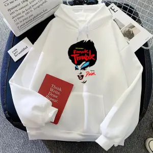 Beyaz Siyah Komedi Filmi Sorun Hoodies Sudaderas Grafik