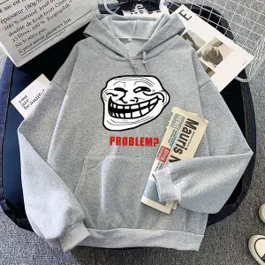 Beyaz Sorun trollhoodies Hoodies komik grafiksıcak kap