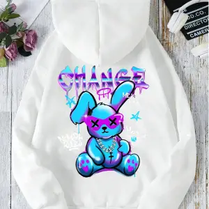 Beyaz Tavşan Karikatürler Crewneck