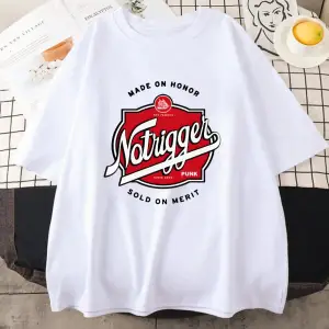 Beyaz Tee no-tetik grafik baskı -gömlek Ropa Mujer