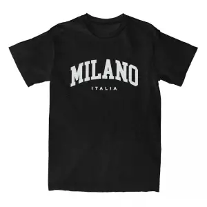 Beyaz Tees Milano İtalya mektup baskı leri yaz