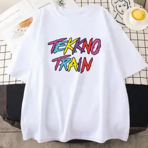 Beyaz Tekkno tren elektrik Callboy yumuşak -gömlek