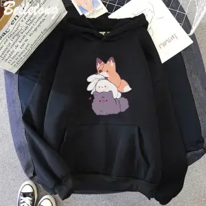 Beyaz TGCF Hualian Kedi Baskılı Cennet Yetkilileri Nimet Unisex Uzun