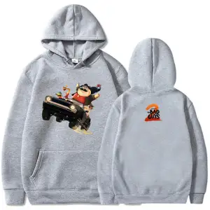 Beyaz The Bad Guys 2 Hoodies Long Sleeve Hooded Fleece Casual Loose Pullovers Uni